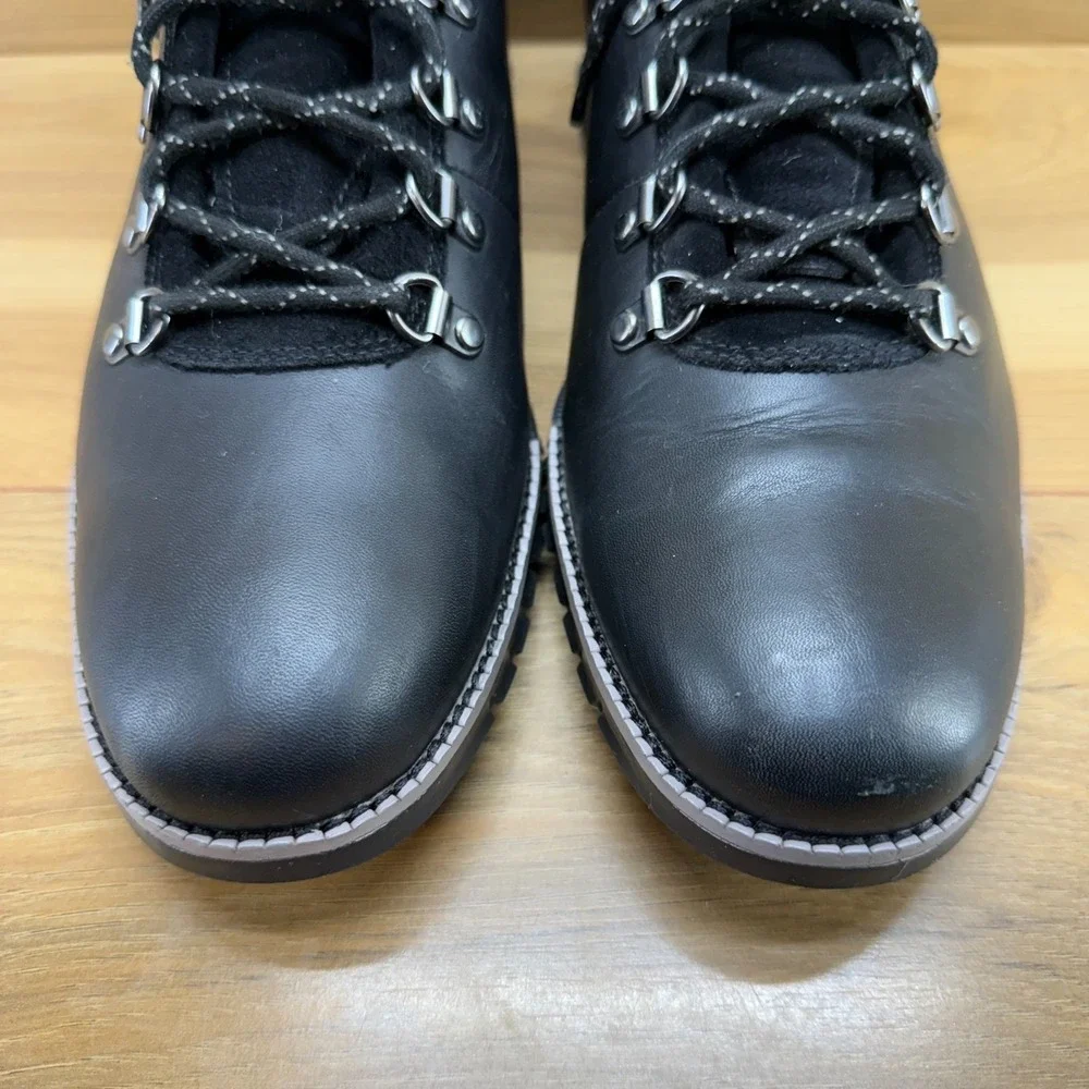 Cole Haan Zero Grand Hiker Mens Boot 11 M Black Leather Outdoor Business Casual